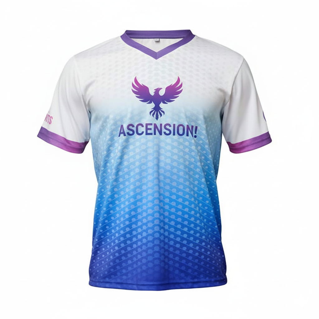 Camiseta técnica en v con sublimación integral